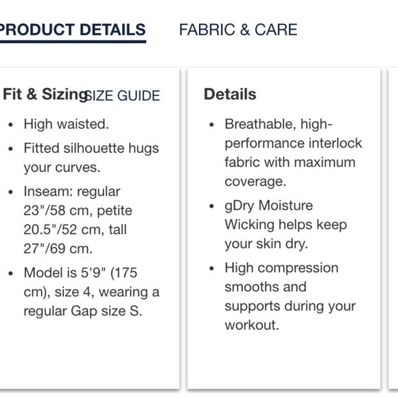 GapFit High Rise Blackout Side-Stripe 7/8 Leggings - Picture 6 of 6